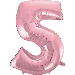 Godan / balloons Fóliový balónek "Digit 5", růžový, 92 cm