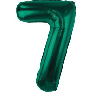 Godan Fóliový balónek B&C, číslo 7, lahvově zelený, 85 cm