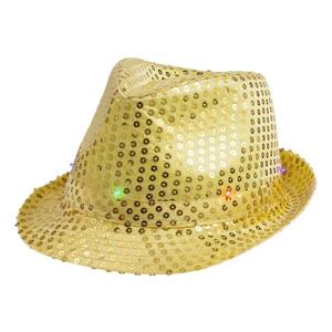 Godan / costumes Třpytivý klobouk, zlatý, flitr