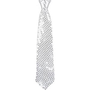 Godan / costumes Krawat błyszczący cekiny, srebrny