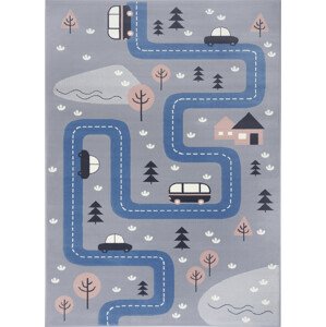 Hanse Home Collection koberce Dětský koberec Adventures 104537 Grey/blue Rozměry koberců: 80x150