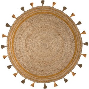 Flair Rugs koberce Kusový koberec Lunara Ochre kruh – na ven i na doma Rozměry koberců: 150x150 (průměr) kruh