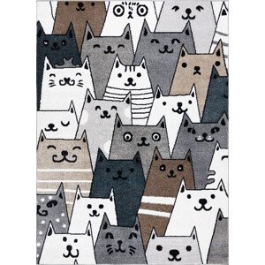 Dywany Łuszczów Dětský kusový koberec Fun Gatti Cats multi Rozměry koberců: 80x150
