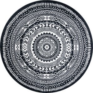 Dywany Łuszczów Kusový koberec Napkin black kruh Rozměry koberců: 140x140 (průměr) kruh