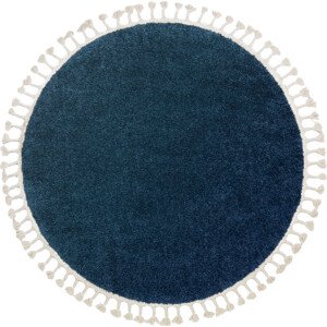 Dywany Łuszczów Kusový koberec Berber 9000 navy kruh Rozměry koberců: 120x120 (průměr) kruh