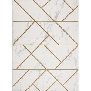 Dywany Łuszczów Kusový koberec Emerald geometric 1012 cream and gold Rozměry koberců: 80x150