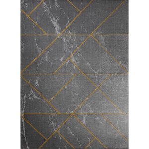 Dywany Łuszczów Kusový koberec Emerald geometric 1012 grey and gold Rozměry koberců: 120x170