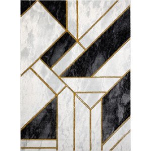Dywany Łuszczów Kusový koberec Emerald 1015 black and gold Rozměry koberců: 80x150