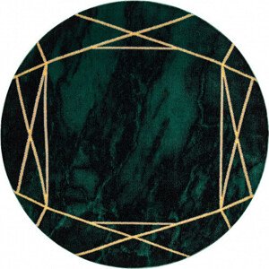 Dywany Łuszczów Kusový koberec Emerald 1022 green and gold kruh Rozměry koberců: 120x120 (průměr) kruh