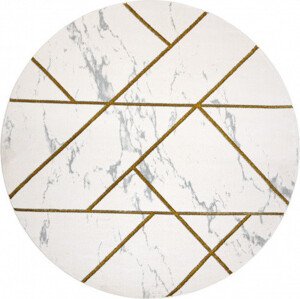 Dywany Łuszczów Kusový koberec Emerald geometric 1012 cream and gold kruh Rozměry koberců: 120x120 (průměr) kruh