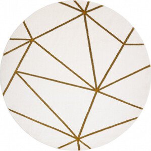 Dywany Łuszczów Kusový koberec Emerald 1013 cream and gold kruh Rozměry koberců: 120x120 (průměr) kruh