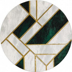 Dywany Łuszczów Kusový koberec Emerald 1015 green and gold kruh Rozměry koberců: 120x120 (průměr) kruh