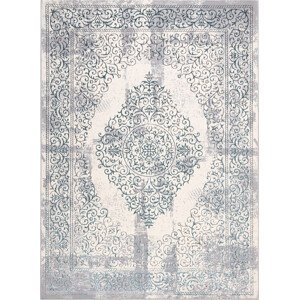 Dywany Łuszczów Kusový koberec Core W7161 Vintage rosette blue/cream and grey Rozměry koberců: 80x150
