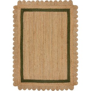 Flair Rugs koberce Kusový koberec Grace Jute Natural/Green Rozměry koberců: 120x170