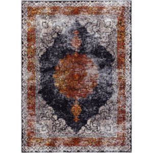Dywany Łuszczów Kusový koberec Miro 51186.808 Rosette navy blue / copper Rozměry koberců: 80x150