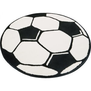 Hanse Home Collection koberce Dětský kusový koberec Prime Pile Fussball 100015 Rozměry koberců: 150x150 (průměr) kruh