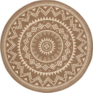 Hanse Home Collection koberce Kusový koberec Celebration 103443 Valencia Brown kruh Rozměry koberců: 140x140 (průměr) kruh