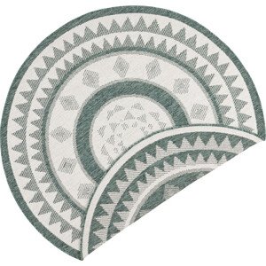 NORTHRUGS - Hanse Home koberce Kusový koberec Twin Supreme 103415 Jamaica green creme kruh – na ven i na doma Rozměry koberců: 140x140 (průměr) kruh