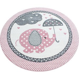 Ayyildiz koberce Dětský kusový koberec Kids 570 pink kruh Rozměry koberců: 160x160 (průměr) kruh