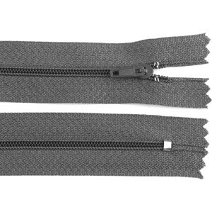 Spirálový zip šíře 3 mm délka 18 cm pinlock Varianta: 312 šedá tmavá, Balení: 1 ks