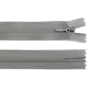 Spirálový zip skrytý šíře 3 mm délka 40 cm dederon Varianta: 528 šedá perlová, Balení: 1 ks