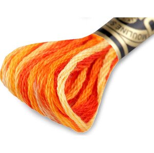 Vyšívací příze DMC Mouliné Spécial Cotton Varianta: 51 arancio melír, Balení: 1 ks