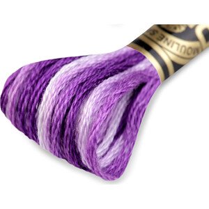 Vyšívací příze DMC Mouliné Spécial Cotton Varianta: 52 fialová purpura melír, Balení: 1 ks
