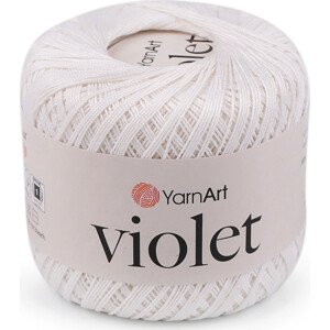 Bavlněná příze háčkovací Violet 50 g Varianta: 16 (1000) Off White, Balení: 1 ks