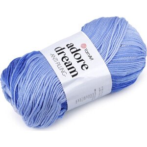 Pletací příze Adore Dream 100 g Varianta: 5 (1067) modrá světlá, Balení: 1 ks