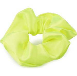 Saténová scrunchie gumička do vlasů Varianta: 58 zelená sv. neon, Balení: 1 ks