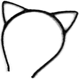 Chlupatá čelenka do vlasů kočka Varianta: 6 černá, Balení: 1 ks