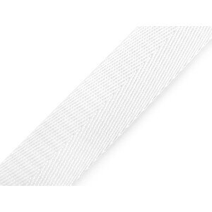 Hladký oboustranný popruh s leskem šíře 25 mm Varianta: 7 (1) Off White, Balení: 1 m