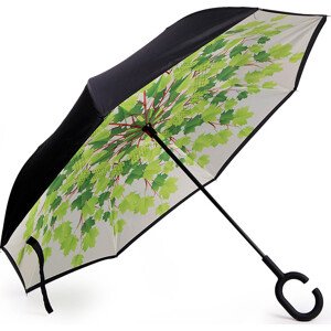 Obrácený deštník dvouvrstvý Varianta: 3 zelená sv. list, Balení: 1 ks