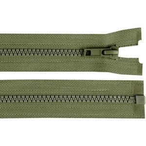Kostěný zip šíře 5 mm délka 45 cm bundový Varianta: 327 zelená, Balení: 1 ks
