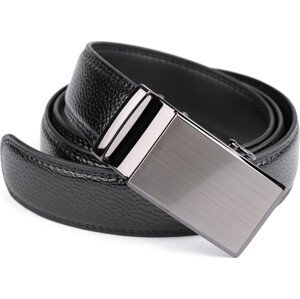 Pánský pásek šíře 3,5 cm Varianta: 5 (120 cm) černá, Balení: 1 ks