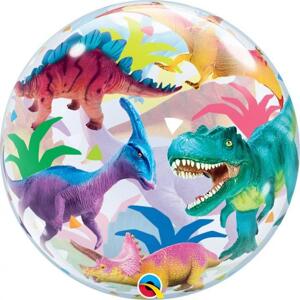 Qualatex Fóliový balónek 22" QL Bubble Capacity. Dinosauři