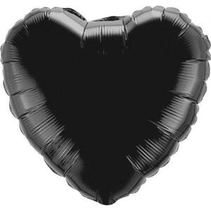 Flexmetal Fóliový balónek 18" FX - "Heart" (černý)