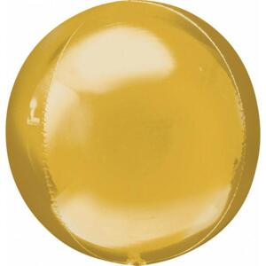 Amscan 15" fóliový balónek ORBZ - zlatý míč (nebalený)