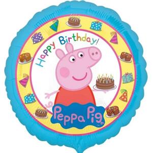 Amscan Fóliový balónek 18'' CIR - "Peppa Pig Happy Birthday