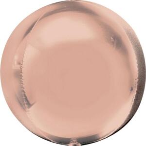 Amscan 15" fóliový balónek ORBZ - růžový a zlatý míč