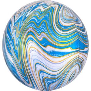 Amscan Fóliový balónek ORBZ Marblez - modrý míč