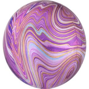 Amscan Fóliový balónek ORBZ Marblez - fialová koule