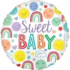 Amscan 18" fóliový balónek Sweet Baby Icons, zabalený