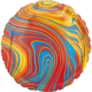 Amscan 18" fóliový balónek Marblez - kulatý, barevný, balený