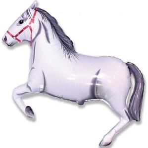 Flexmetal Fóliový balónek 24" FX - "Koně cválající" (bílý)