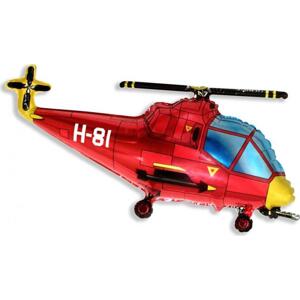 Flexmetal Fóliový balónek 24" FX - "Helicopter" (červený)