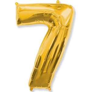 Flexmetal Fóliový balónek FX - "Číslo 7" zlatý, 85 cm KK