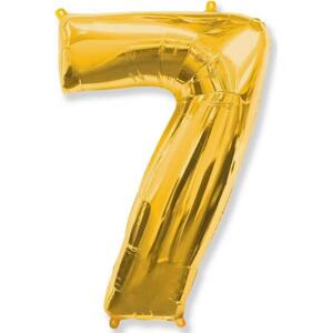 Flexmetal Fóliový balónek FX - "Číslo 7" zlatý, 69 cm KK