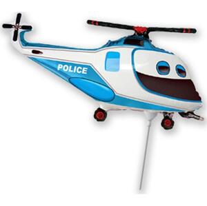 Flexmetal Fóliový balónek 14" FX - "Policejní vrtulník", modrý