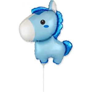 Flexmetal Fóliový balónek 14" FX - Kůň (modrý)